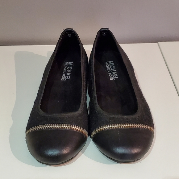 Michael Kors Kids Fay Zipper Flats - Black - Picture 1 of 9